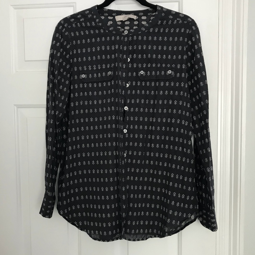 LOFT button up shirt, size medium